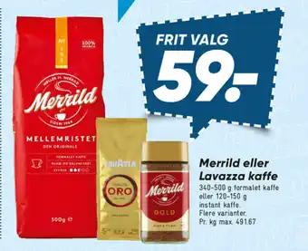 Bilka Merrild eller Lavazza kaffe tilbud
