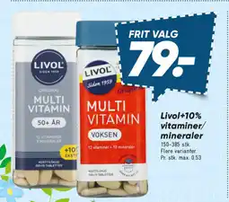 Bilka Livol+10% vitaminer/ mineraler tilbud