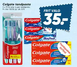 Bilka Colgate tandpasta tilbud