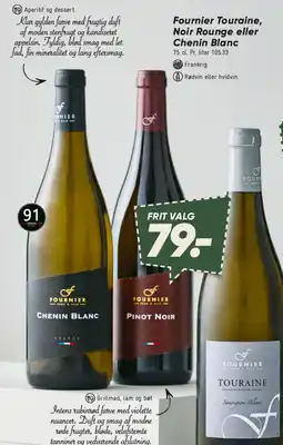 Bilka Fournier Touraine, Noir Rounge eller Chenin Blanc tilbud