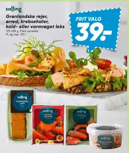 Bilka Salling Grønlandske rejer, ørred, krebsehaler, kold- eller varmrøget laks tilbud