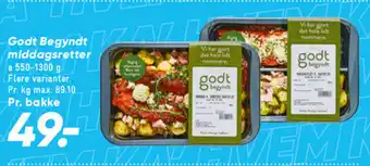 Bilka Godt Begyndt middagsretter tilbud