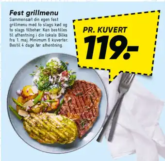 Bilka Fest grillmenu tilbud