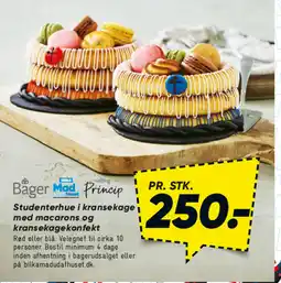 Bilka Studenterhue i kransekage med macarons og kransekagekonfekt tilbud