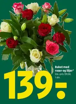 Coop 365 Buket med roser og lilier tilbud