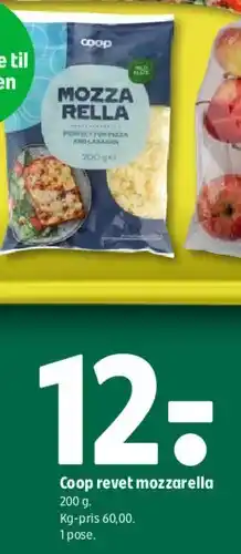 Coop 365 Coop revet mozzarella tilbud