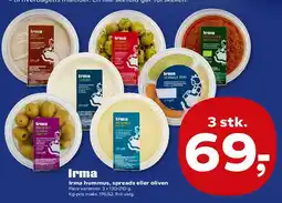 SuperBrugsen Irma hummus, spreads eller oliven tilbud