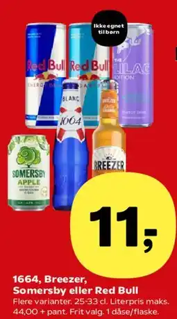 SuperBrugsen 1664, Breezer, Somersby eller Red Bull tilbud