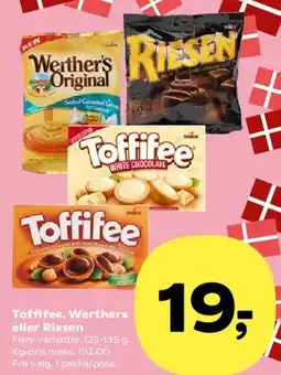 SuperBrugsen Toffifee, Werther's eller Riesen tilbud