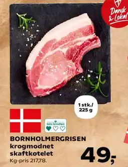 SuperBrugsen Bornholmergrisen krogmodnet skaftkotelet tilbud