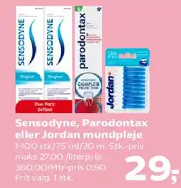 SuperBrugsen Sensodyne, Parodontax eller Jordan mundpleje tilbud