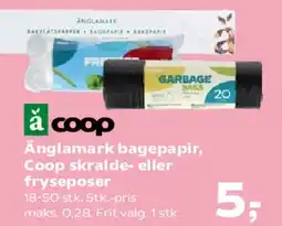 SuperBrugsen Änglamark bagepapir / Coop fryseposer tilbud