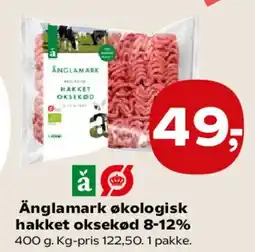 SuperBrugsen Änglamark økologisk hakket oksekød 8-12% tilbud