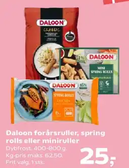 SuperBrugsen Daloon forårsruller, spring rolls eller miniruller tilbud