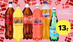 SuperBrugsen Coca‑Cola, Fanta, Tuborg Squash eller San Pellegrino tilbud