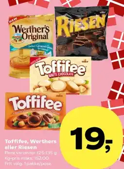 Kvickly Toffifee, Werther's eller Riesen tilbud