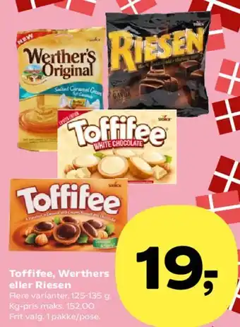 Kvickly Toffifee, Werther's eller Riesen tilbud