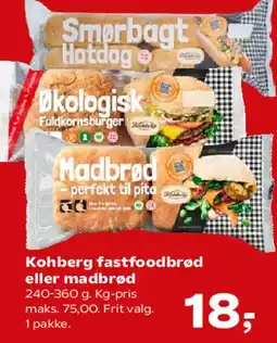 Kvickly Kohberg fastfoodbrød eller madbrød tilbud
