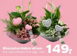 Kvickly Blomsterdekoration tilbud