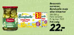 Bilka Beauvais survarer, Bonduelle majs eller kikærter tilbud