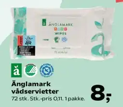 Kvickly Änglamark vådservietter tilbud
