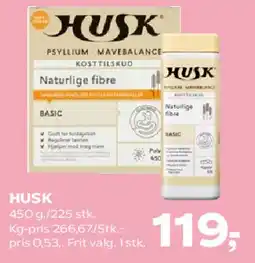 Kvickly HUSK psyllium kosttilskud tilbud
