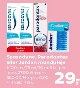 Kvickly Sensodyne, Parodontax eller Jordan mundpleje tilbud
