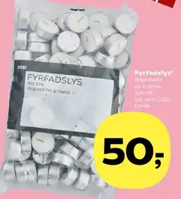 Kvickly Fyrfadslys (100 stk.) tilbud