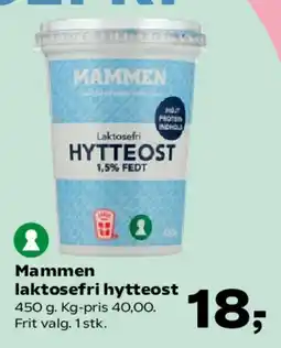 Kvickly Mammen laktosefri hytteost tilbud