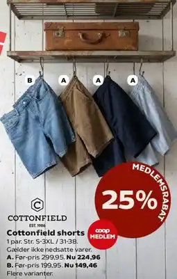 Kvickly Cottonfield shorts tilbud