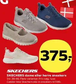 Kvickly SKECHERS dame eller herre sneakers tilbud