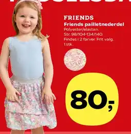 Kvickly Friends pailletnederdel tilbud