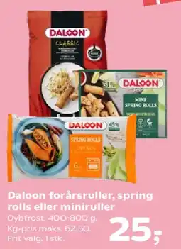 Kvickly Daloon forårsruller / Spring rolls tilbud