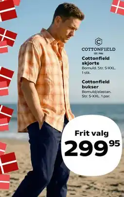 Kvickly Cottonfield skjorte / bukser tilbud