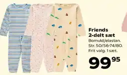 Kvickly Friends 2-delt sæt tilbud