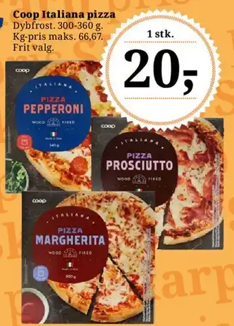 Dagli'Brugsen Coop Italiana pizza tilbud