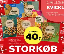Kvickly Coop kartofler - 4 poser tilbud