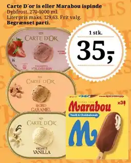 Dagli'Brugsen Carte D'or is eller Marabou ispinde tilbud