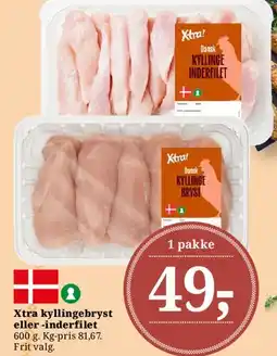 Dagli'Brugsen Xtra kyllingebryst eller -inderfilet tilbud