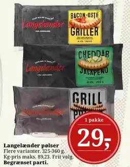 Dagli'Brugsen Langelænder pølser tilbud
