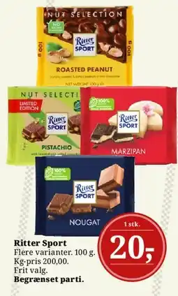 Dagli'Brugsen Ritter Sport tilbud