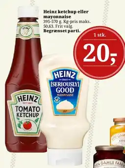 Dagli'Brugsen Heinz ketchup eller mayonnaise tilbud