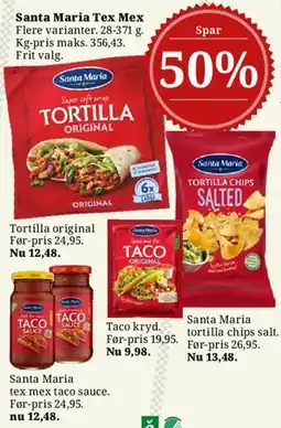 Dagli'Brugsen Santa Maria Tex Mex tilbud