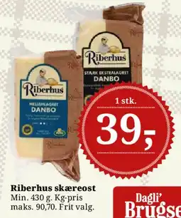 Dagli'Brugsen Riberhus skæreost tilbud