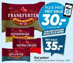 Bilka Pølser (Frankfurter, Wienerpølser, Hotdog-pølser, Grillpølser) tilbud