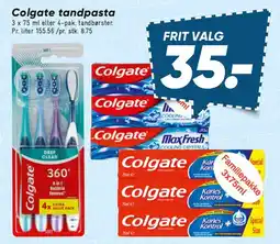 Bilka Colgate tandpasta og tandbørster tilbud
