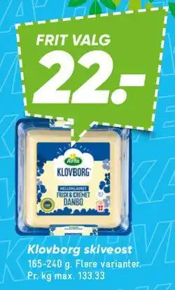 Bilka Klovborg skiveost tilbud