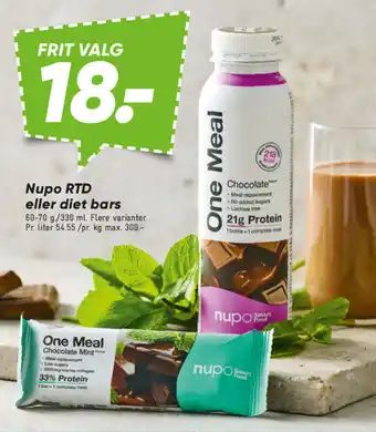Bilka Nupo RTD eller diet bars tilbud