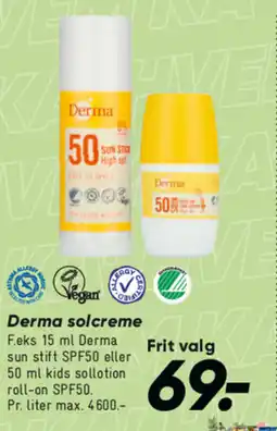 Bilka Derma solcreme tilbud