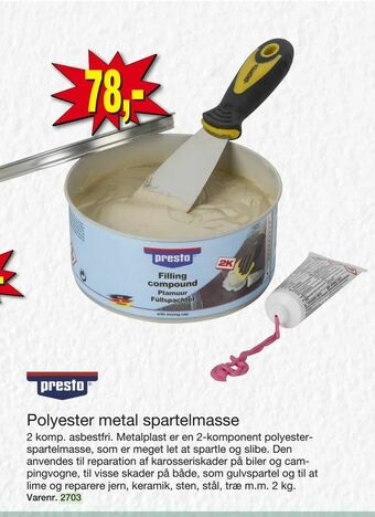 Harald Nyborg Polyester metal spartelmasse tilbud